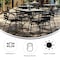 Flash Furniture 31.5" Square Glass Metal Table w/ 4 Metal Chairs TLH-0732SQ-017CBK4-GG - alternate 2